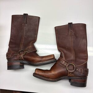 FRYE Vintage Brown Leather Boots